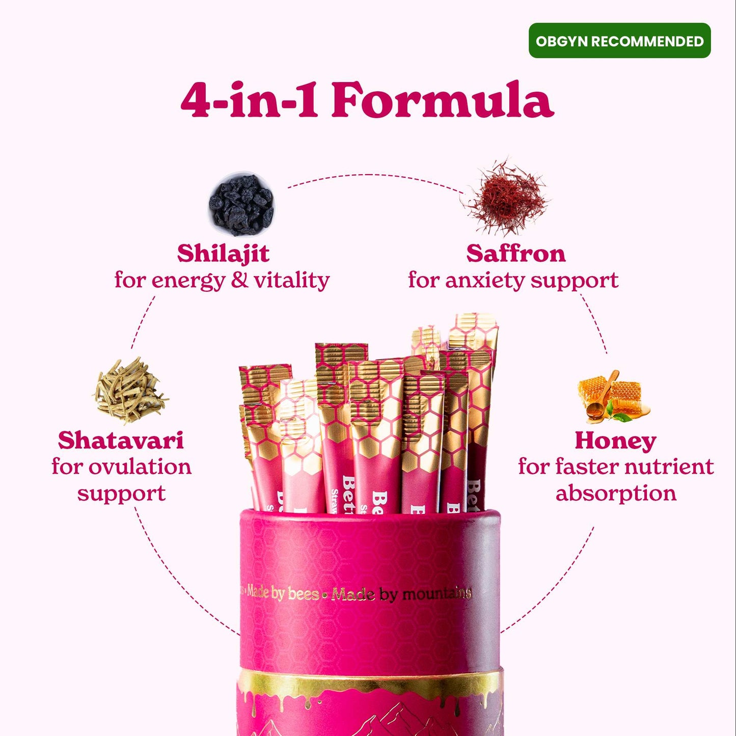 She-Lajit - Himalayan Pure Shilajit Honey Sticks